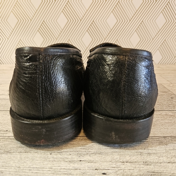 DiStefano Men's Hand Made in Italy Crocodile Tassel Loafers Black Size 8.5 - Picture 5 of 10